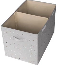 Bokse Og Kasser*3 Sprouts Opbevaringskasse m. Låg - 63x38x39 cm - Terrazzo/Lyseg