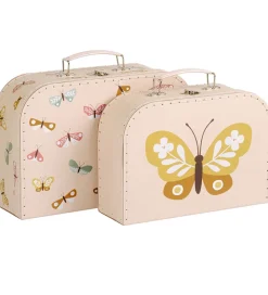 Legekufferter*A Little Lovely Company Kuffertsæt - 2 stk. - 29x20/25,5x18 cm -