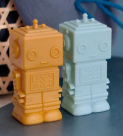 Natlamper|Fritstående Lamper*A Little Lovely Company Lampe - 14 cm - Robot - Aztec Gold