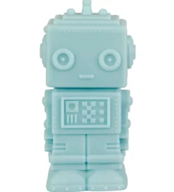 Natlamper|Fritstående Lamper*A Little Lovely Company Lampe - 14 cm - Robot - Smoky Blue