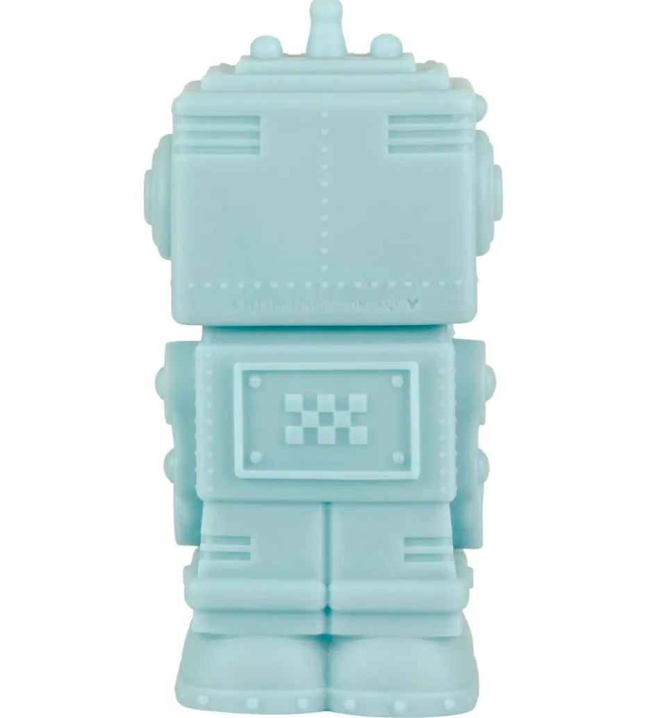 Natlamper|Fritstående Lamper*A Little Lovely Company Lampe - 14 cm - Robot - Smoky Blue