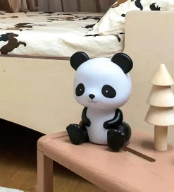 Natlamper*A Little Lovely Company Natlampe - Panda - 19 cm - Sort/Hvid