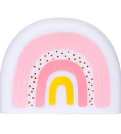Natlamper|Fritstående Lamper*A Little Lovely Company Natlampe - 21 cm - Rainbow - Hvid/Rosa