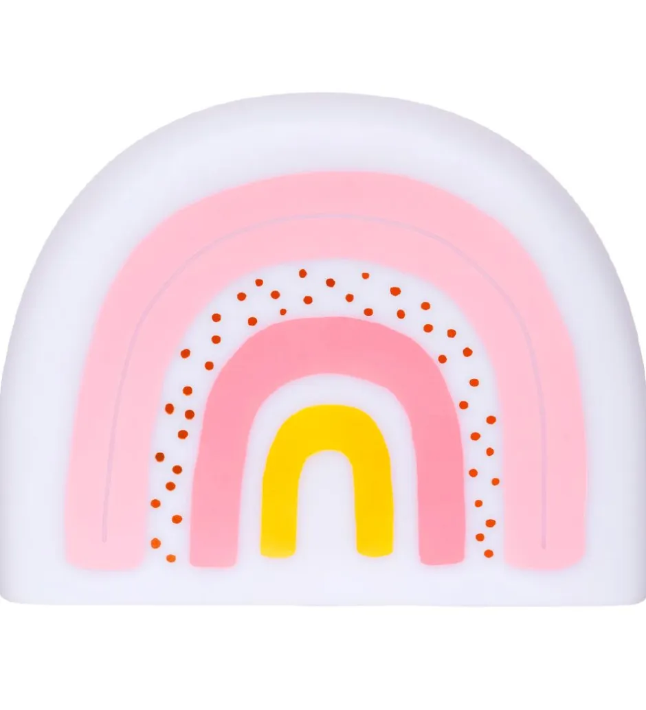 Natlamper|Fritstående Lamper*A Little Lovely Company Natlampe - 21 cm - Rainbow - Hvid/Rosa