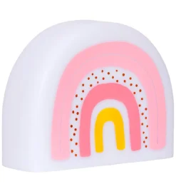 Natlamper|Fritstående Lamper*A Little Lovely Company Natlampe - 21 cm - Rainbow - Hvid/Rosa