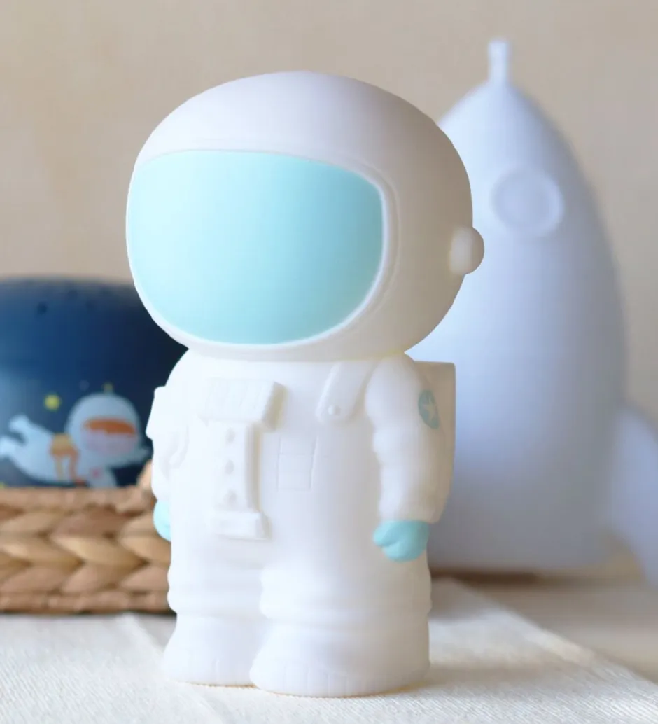 Sparegrise*A Little Lovely Company Sparegris - Astronaut - Hvid/Blå