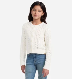 Børn Abercrombie & Fitch Cardigan - Strik - Jet Stream m. Hulmønster