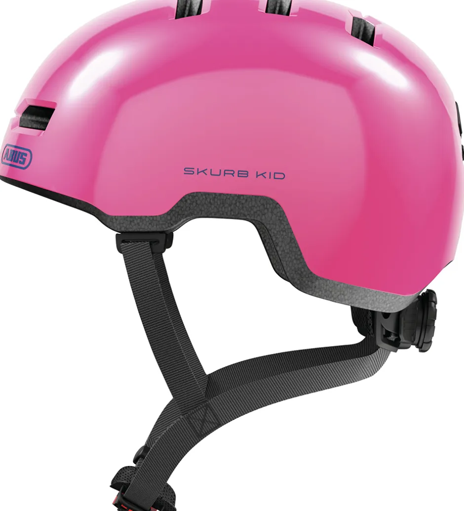 Børnesikkerhed|Cykelhjelme*Abus Cykelhjelm - Skurb Kid - Shiny Pink