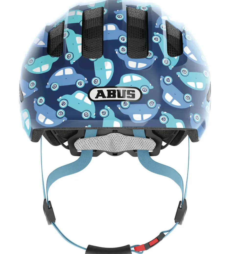 Børnesikkerhed|Cykelhjelme*Abus Cykelhjelm - Smiley 3.0 Led - Blue Car