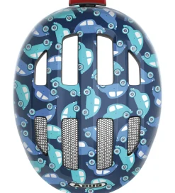 Børnesikkerhed|Cykelhjelme*Abus Cykelhjelm - Smiley 3.0 Led - Blue Car