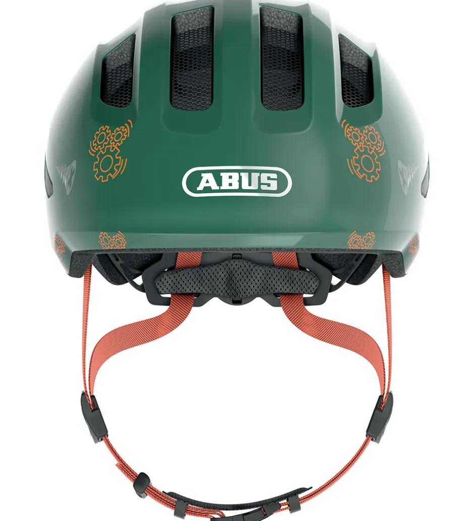 Børnesikkerhed|Cykelhjelme*Abus Cykelhjelm - Smiley 3.0 - Green Robo