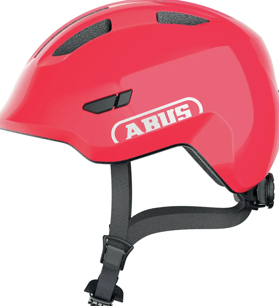 Børnesikkerhed|Cykelhjelme*Abus Cykelhjelm - Smiley 3.0 - Shiny Red