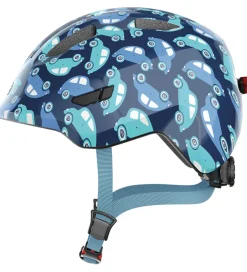 Børnesikkerhed|Cykelhjelme*Abus Cykelhjelm - Smiley 3.0 Led - Blue Car