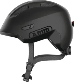 Børnesikkerhed|Cykelhjelme*Abus Cykelhjelm - Smiley 3.0 Ace Led - Velvet Black