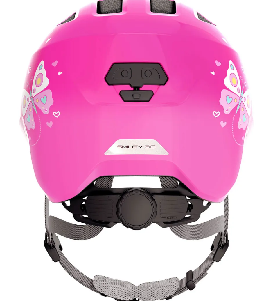 Børn Abus Cykelhjelm - Smiley 3.0 - Pink Butterfly