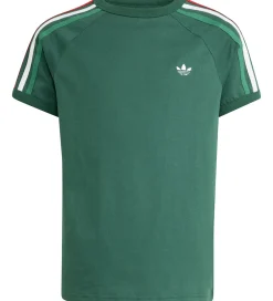 Pigetøj|Drengetøj*adidas Originals T-shirt - 3S - Drkgrn/White
