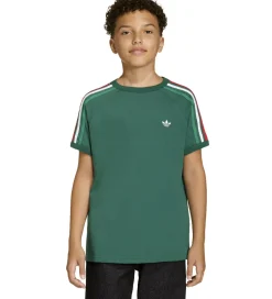 Pigetøj|Drengetøj*adidas Originals T-shirt - 3S - Drkgrn/White