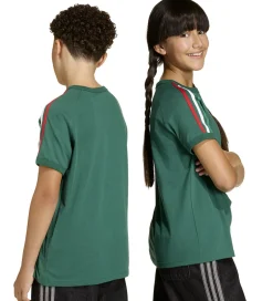 Pigetøj|Drengetøj*adidas Originals T-shirt - 3S - Drkgrn/White