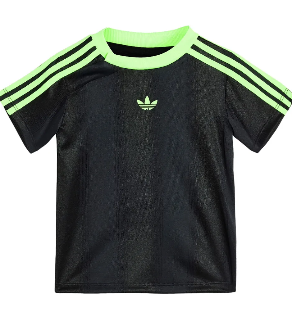 T-Shirts Og Toppe|Træning Og Gymnastik*adidas Originals T-shirt/Short - Sort/Signal Green