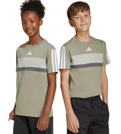 T-Shirts*adidas Performance T-Shirt - J 3S TIB T - SILPEB/METGRY/GRESIX