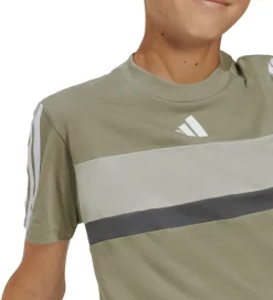 T-Shirts*adidas Performance T-Shirt - J 3S TIB T - SILPEB/METGRY/GRESIX