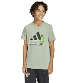 Børn adidas Performance T-shirt - J Minecraft TR - SILGRN