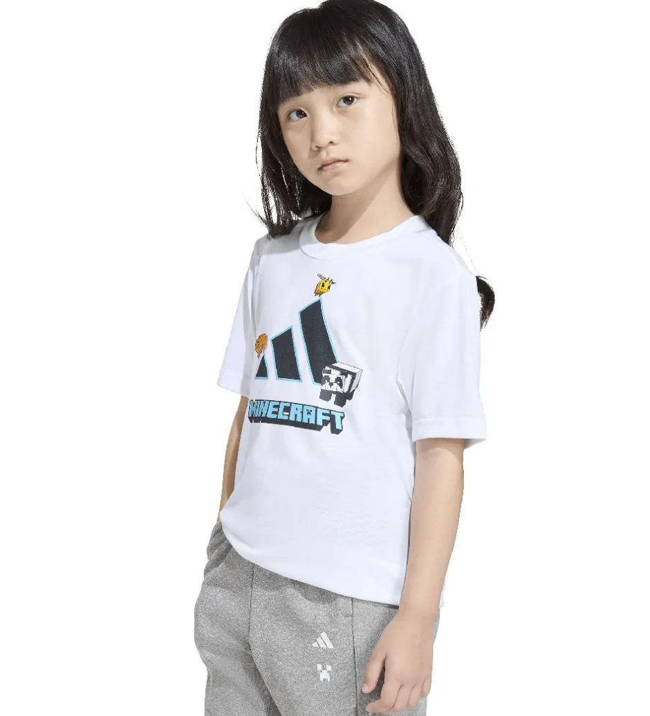 Børn adidas Performance T-shirt - Minecraft - Hvid