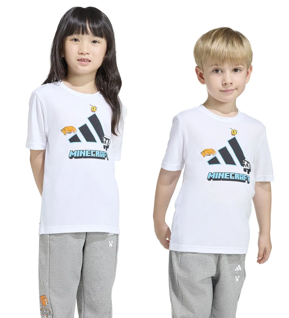 Børn adidas Performance T-shirt - Minecraft - Hvid
