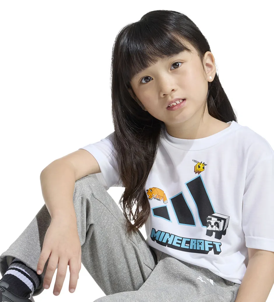 Børn adidas Performance T-shirt - Minecraft - Hvid