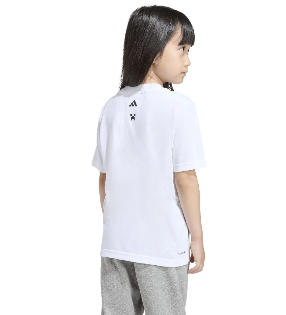 Børn adidas Performance T-shirt - Minecraft - Hvid