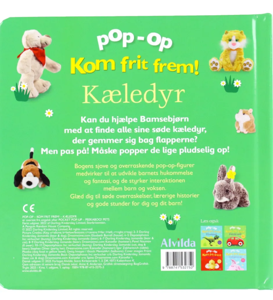 Bøger*Alvilda Bog - Pop-op - Kom Frit Frem - Kæledyr - DA