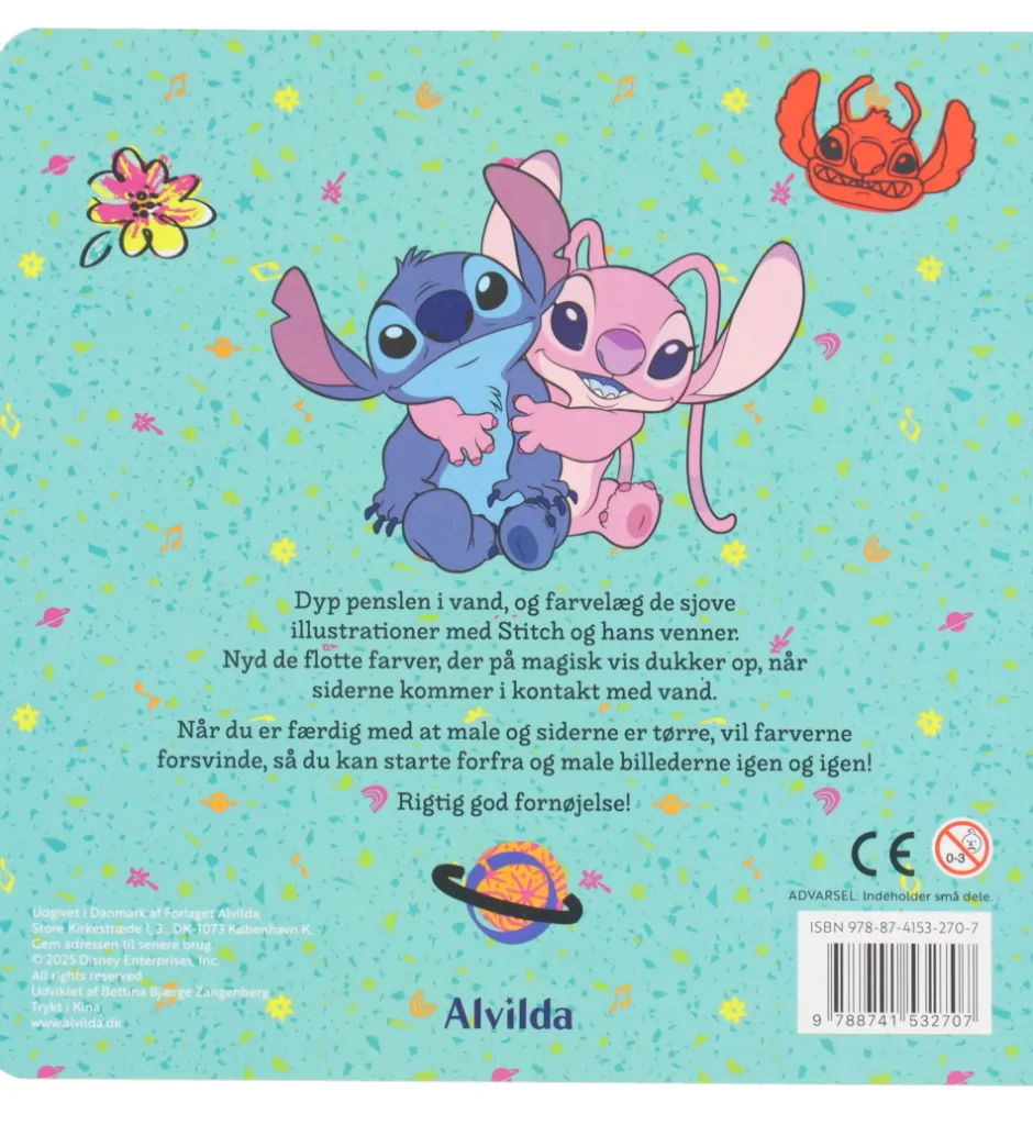 Alvilda Malebog - Mal Med Vand - Disney Stitch - DA