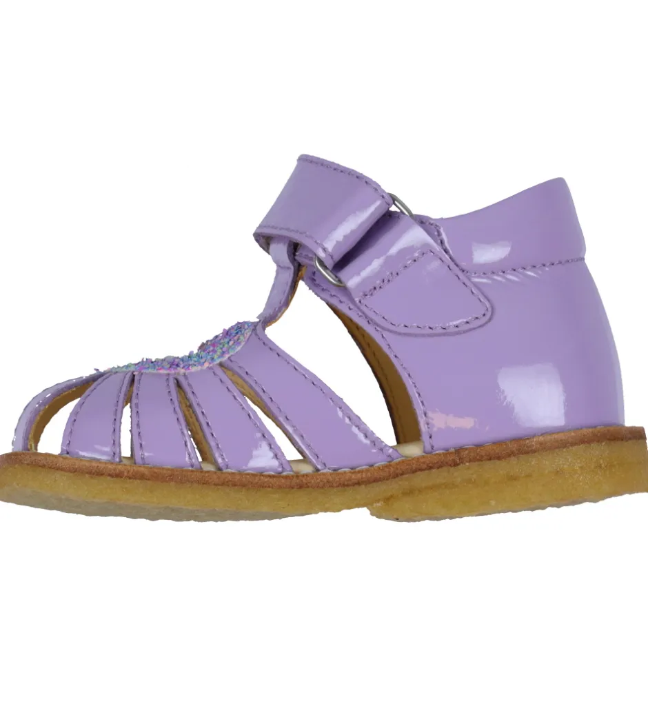Angulus Sandaler Hjertesandal - Lilac/Confetti Glitter