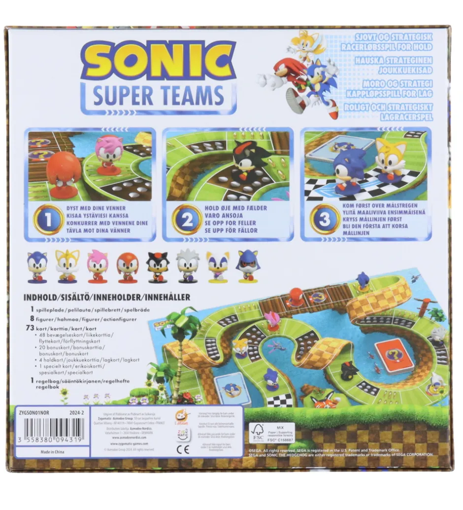 Spil*Asmodee - Sonic Brætspil - Sonic Super Teams - Nordic