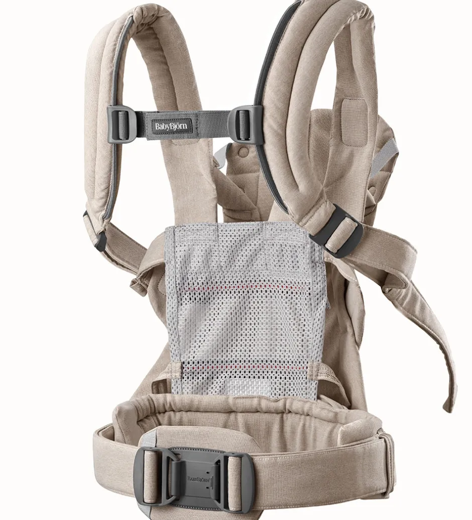 Bæreseler &Amp; Vikler*BabyBjörn Bæresele - Harmony - Vævet Melange - Lys Beige