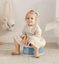 Potter Og Toilethjælp*BabyBjörn Potte - Gråblå/Hvid