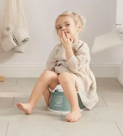 Potter Og Toilethjælp*BabyBjörn Potte - Grågrøn/Hvid