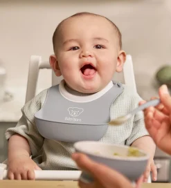 Spisesæt|Hagesmække*BabyBjörn Spisesæt - 3 Dele - Grå