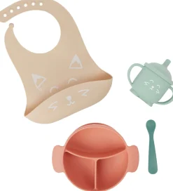 Spisesæt*Babymoov Spisesæt - 4 Dele - Learn'isy - Rose m. Print