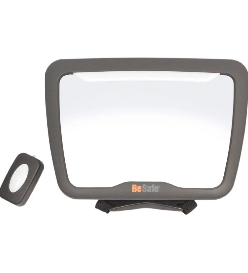 Spejle*BeSafe Babyspejl m. Lys - Baby Mirror XL2 - Sort