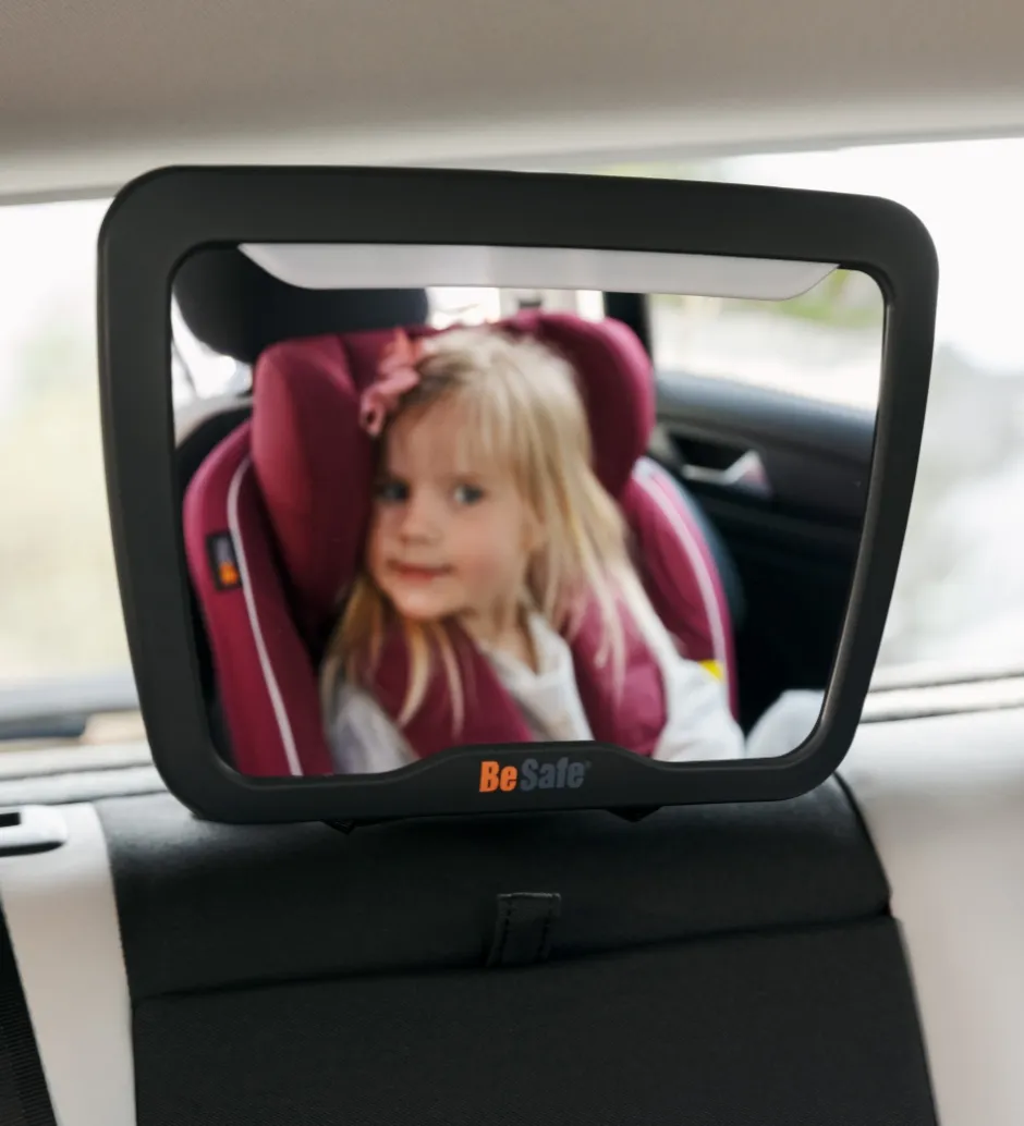 Spejle*BeSafe Babyspejl m. Lys - Baby Mirror XL2 - Sort