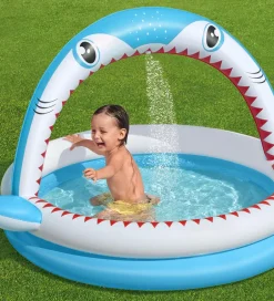 Bestway Badebassin m. Sprinkler - 163 x 127 cm - Sharktastic