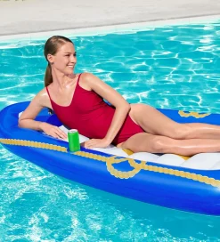Strandlegetøj|Badedyr*Bestway Flyder - 190x107cm - Nautical Paradise Boat Lounge