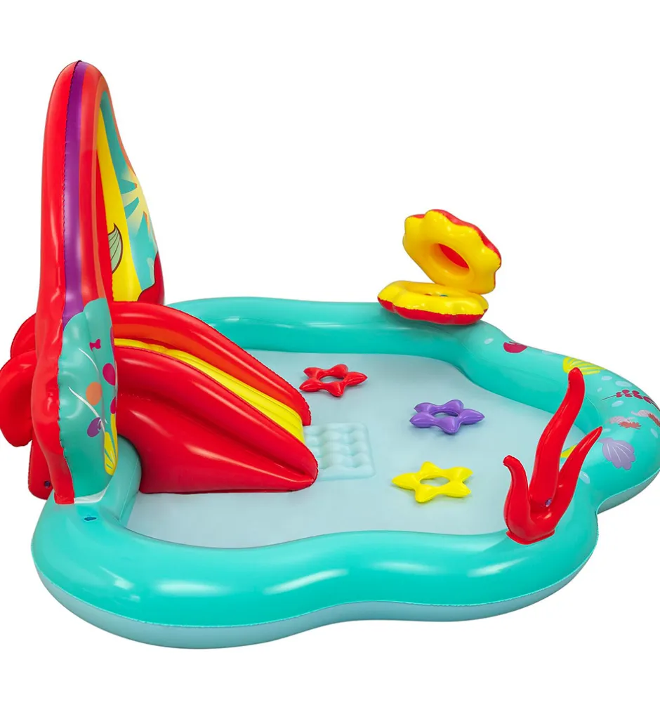Vandleg|Badebassin*Bestway Legebassin - 221x193x117 cm - Disney - Den Lille Havfrue