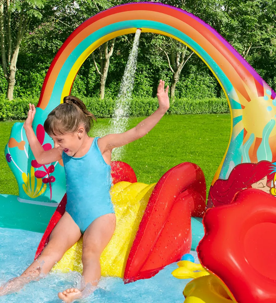 Vandleg|Badebassin*Bestway Legebassin - 221x193x117 cm - Disney - Den Lille Havfrue