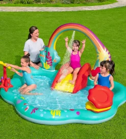 Vandleg|Badebassin*Bestway Legebassin - 221x193x117 cm - Disney - Den Lille Havfrue