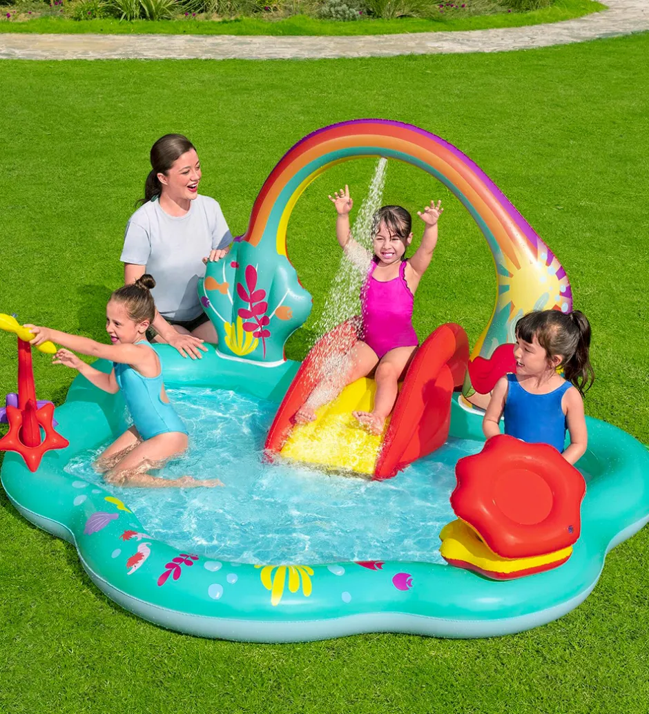 Vandleg|Badebassin*Bestway Legebassin - 221x193x117 cm - Disney - Den Lille Havfrue