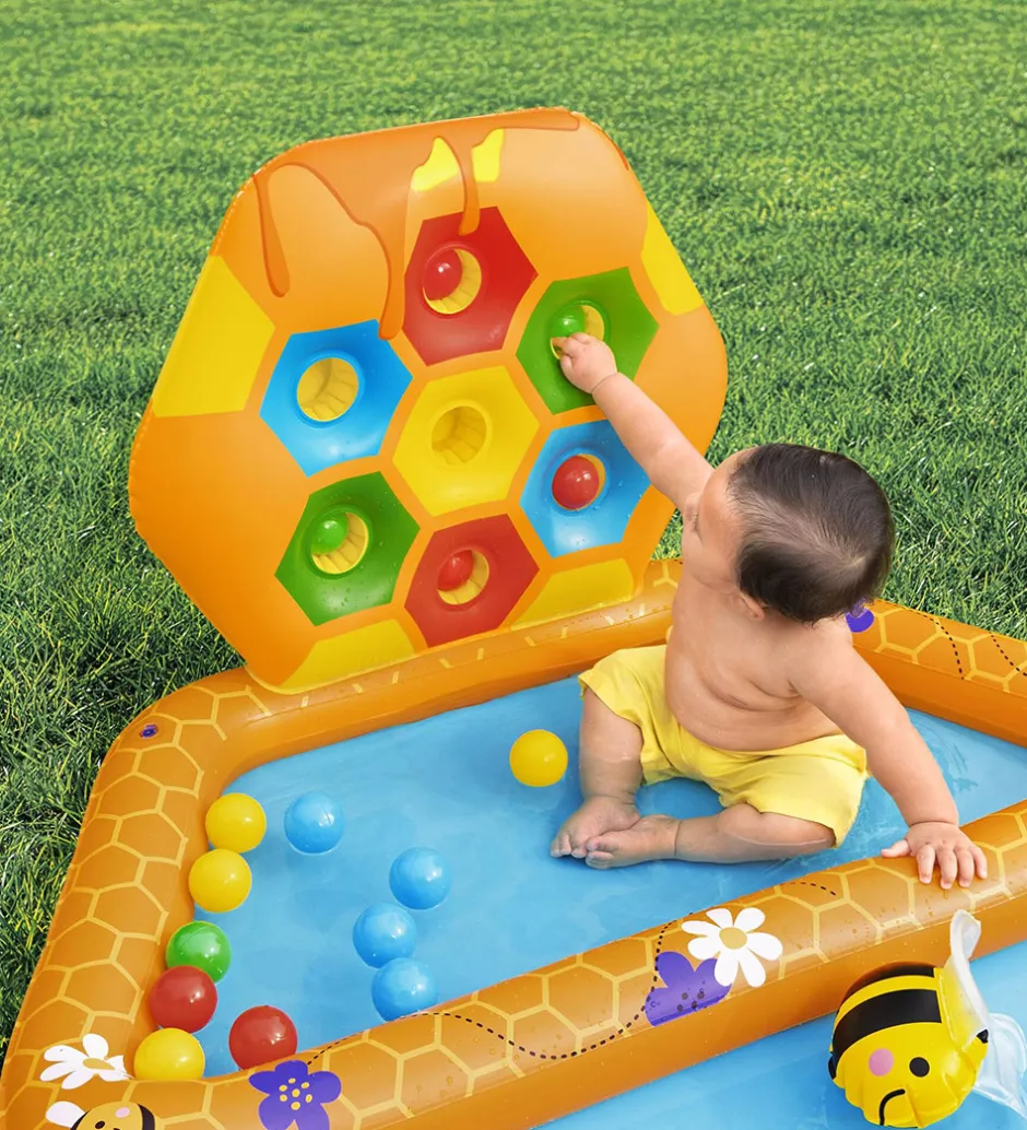 Vandleg|Badebassin*Bestway Legebassin m. Bolde - 127 x 119 cm - Lil' Beehive