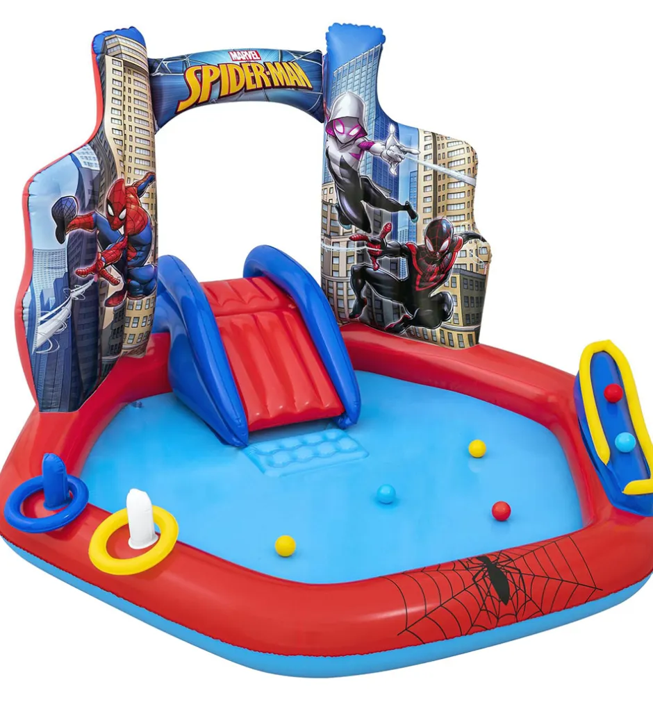Vandleg|Badebassin*Bestway Legebassin m. Tilbehør - 211 x 206 cm - Spider-Man