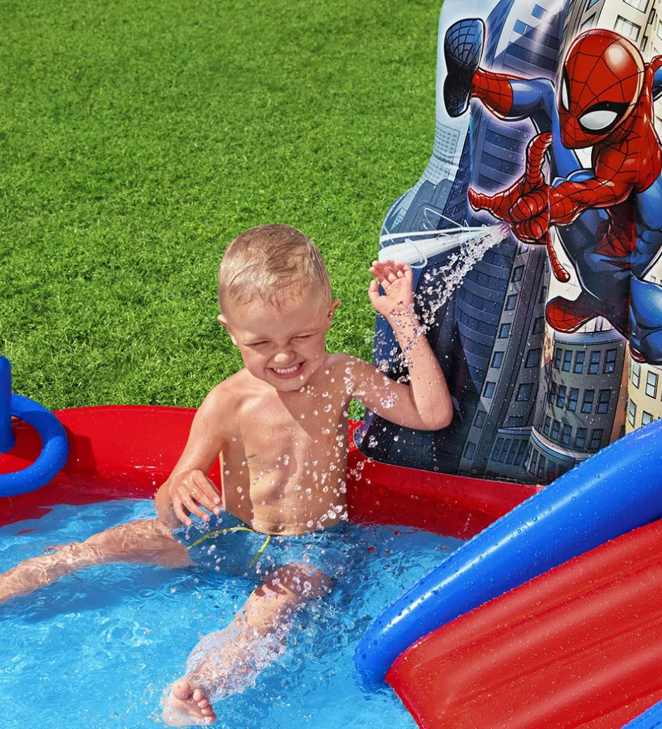 Vandleg|Badebassin*Bestway Legebassin m. Tilbehør - 211 x 206 cm - Spider-Man